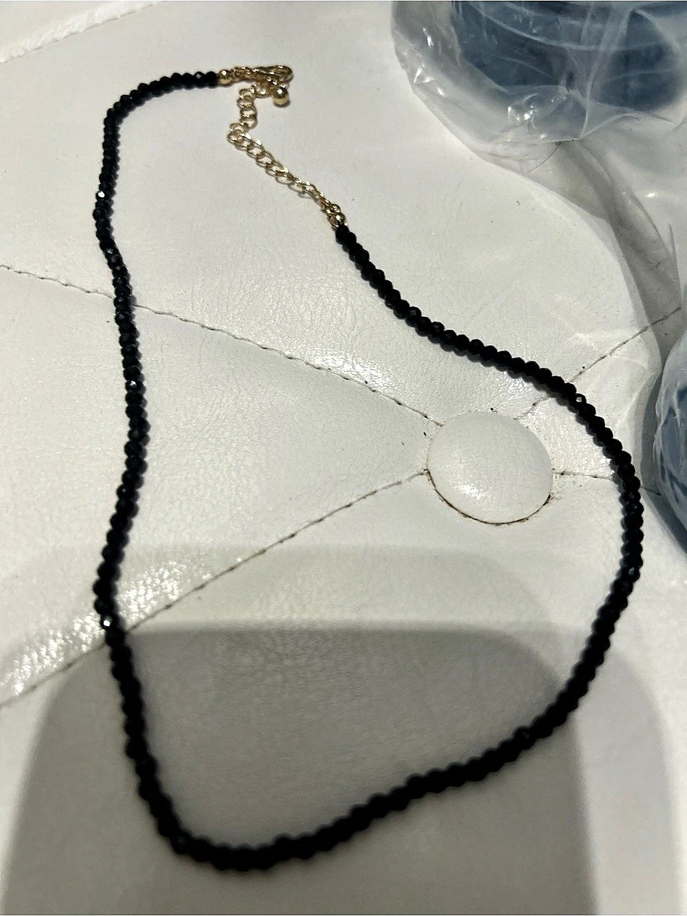 Black Beaded Necklace Like New